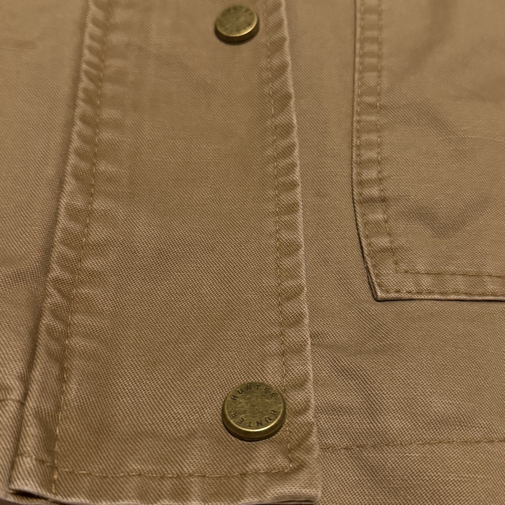 Hunter Tan Barn Crop Jacket with Dark Brown Corduroy Collar S NWT - Picture 8 of 16